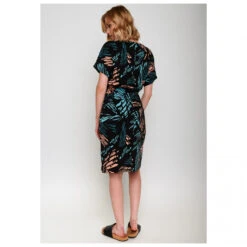 Women's Black Palm Hop Dress - Kleid -Rip Curl-Laden greenbomb womens black palm hop dress kleid detail 3