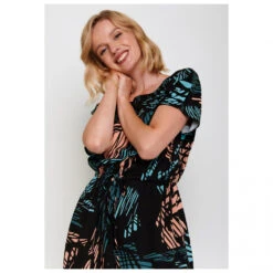 Women's Black Palm Hop Dress - Kleid -Rip Curl-Laden greenbomb womens black palm hop dress kleid detail 5