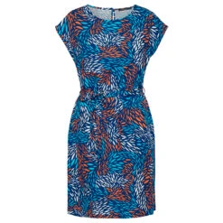 Women's Sparkling Leaves Step Dress - Kleid