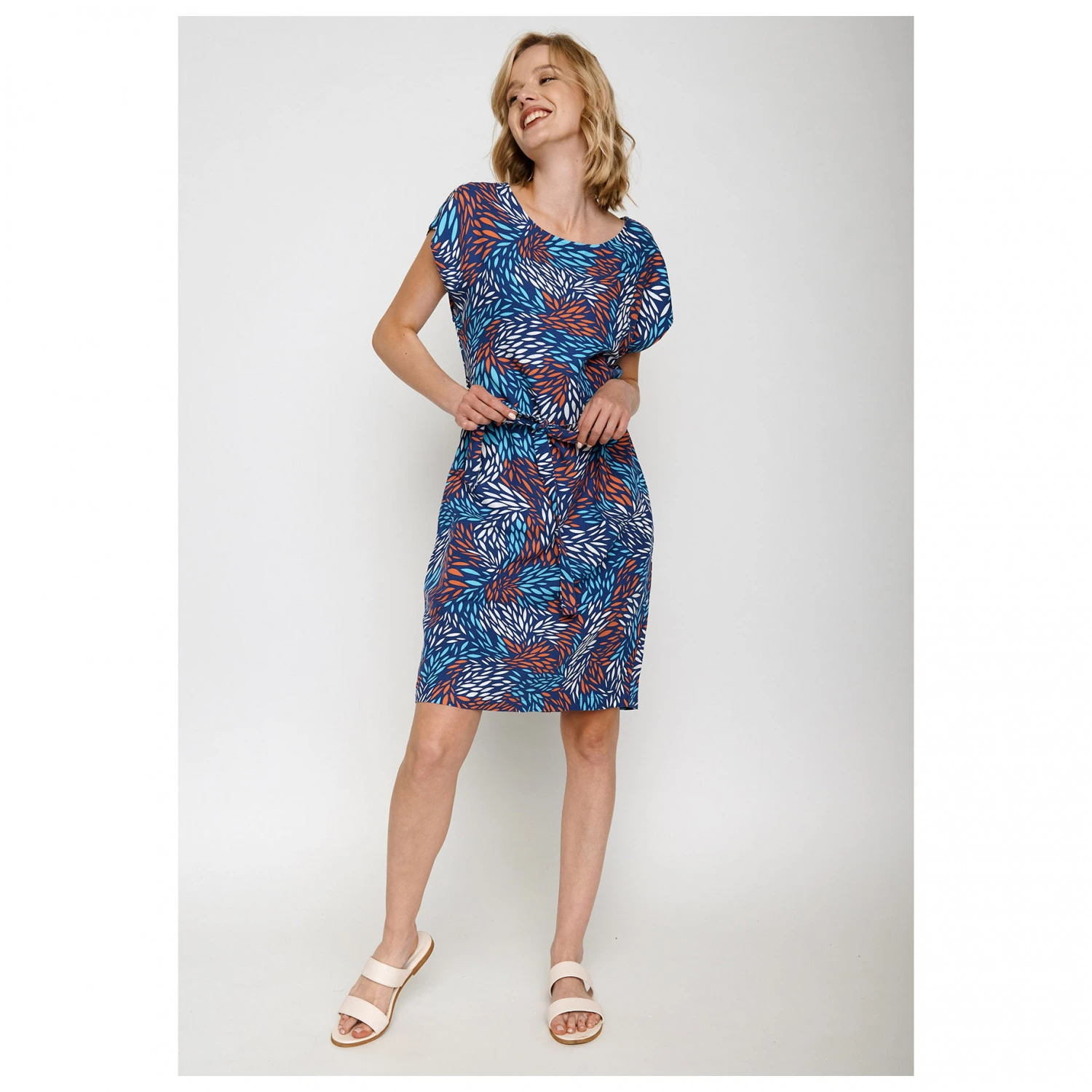 Women's Sparkling Leaves Step Dress - Kleid 4 Women's Sparkling Leaves Step Dress - Kleid – Bild 2