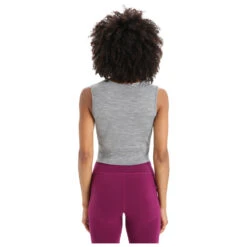 Icebreaker Women's Zoneknit Cropped Bra-Tank Geodetic - Sport-BH -Rip Curl-Laden icebreaker womens zoneknit cropped bra tank geodetic sport bh detail 4