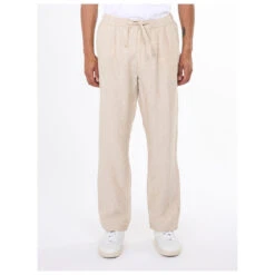 KnowledgeCotton Apparel Loose Linen Pants - Freizeithose -Rip Curl-Laden knowledgecotton apparel loose linen pants freizeithose detail 3