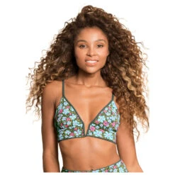 Maaji Women's Crocodile Green Parade - Bikini-Top -Rip Curl-Laden maaji womens crocodile green parade bikini top detail 3
