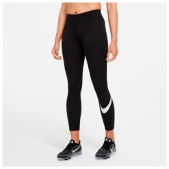 Nike Women's Sportswear Essential Mid Swoosh Leggings -Rip Curl-Laden nike womens sportswear essential mid swoosh leggings detail 3