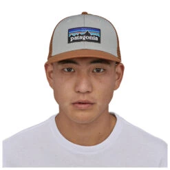 Patagonia P-6 Logo Trucker Hat - Cap -Rip Curl-Laden patagonia p 6 logo trucker hat cap detail 3