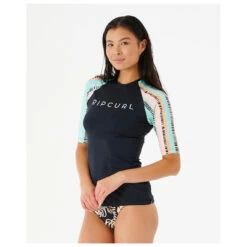 Rip Curl Women's Ripple Effect UPF S/S Top - Lycra -Rip Curl-Laden rip curl womens ripple effect upf s s top lycra detail 3