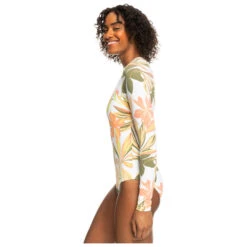 Roxy Women's Onesie L/S Printed Mix Solid - Lycra -Rip Curl-Laden roxy womens onesie l s printed mix solid lycra detail 4