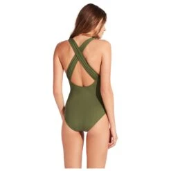 Seafolly Women's Collective Cross Back One Piece - Badeanzug -Rip Curl-Laden seafolly womens collective cross back one piece badeanzug bf detail 4