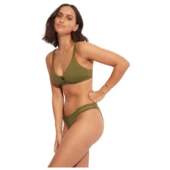 Seafolly Women's Collective Gathered Tab Bralette - Bikini-Top 13 Seafolly Women's Collective Gathered Tab Bralette - Bikini-Top -Rip Curl-Laden seafolly womens collective gathered tab bralette bikini top detail 4