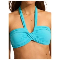 Seafolly Women's Collective Halter Bandeau - Bikini-Top -Rip Curl-Laden seafolly womens collective halter bandeau bikini top detail 3
