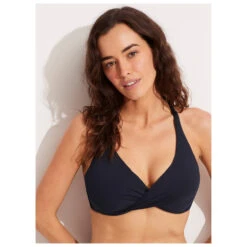 Seafolly Women's Collective Wrap Front F Cup Bra - Bikini-Top -Rip Curl-Laden seafolly womens collective wrap front f cup bra bikini top detail 7