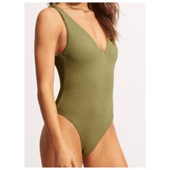Seafolly Women's Sea Dive Deep V Neck One Piece - Badeanzug -Rip Curl-Laden seafolly womens sea dive deep v neck one piece badeanzug 1