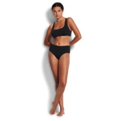 Women's Seafolly Collective Dd Scoop Neck Halter - Bikini-Top -Rip Curl-Laden seafolly womens seafolly collective dd scoop neck halter bikini top detail 4