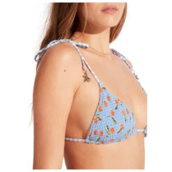 Seafolly Women's Summercrush Shirred Reversible Slide Tri - Bikini-Top -Rip Curl-Laden seafolly womens summercrush shirred reversible slide tri bikini top detail 3